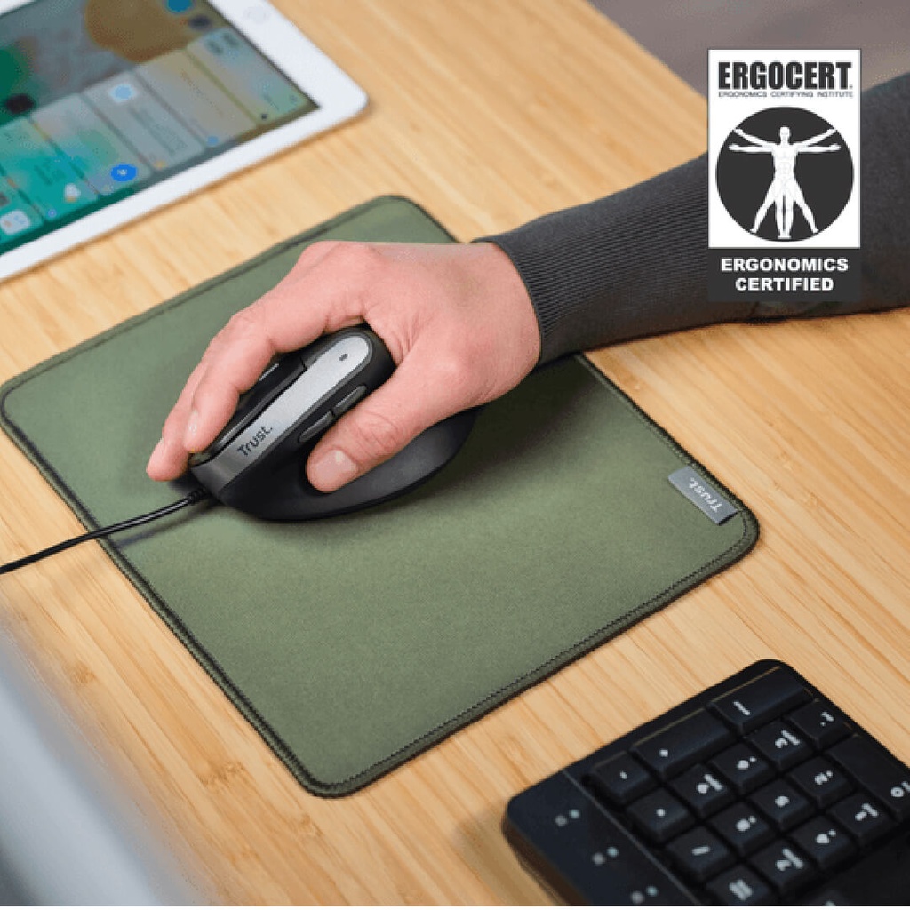 Mouse Trust Bayo II Alámbrico Diseño Vertical Negro