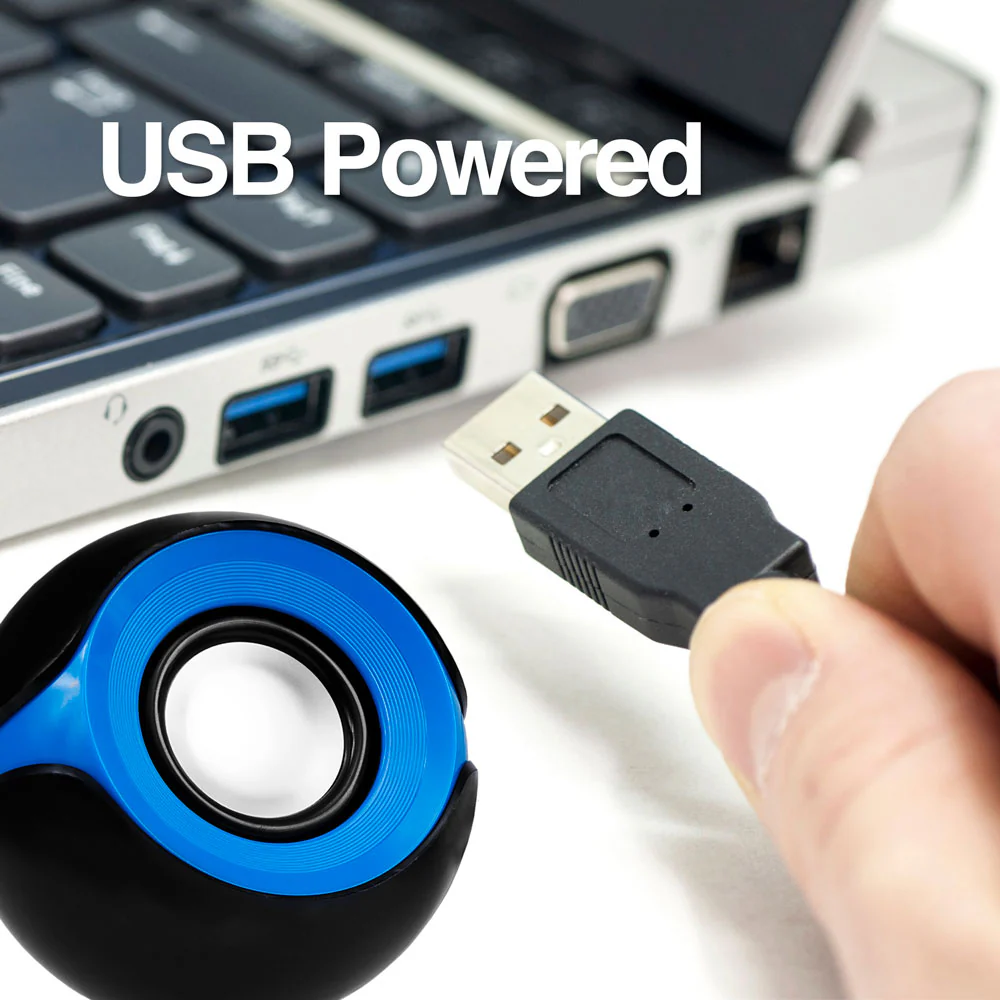 Altavoces estéreo multimedia USB Argom Orbit azules A00123