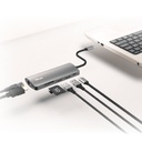 Adaptador Trust Multipuerto Usb - C 7 en 1 (Hdmi, de red, lector de tarjetas, USB-C y USB) Ref 23775