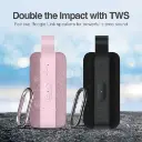 Altavoz inalámbrico portátil con resistencia al agua IPX5 Argom BoogieLink rosa A00693