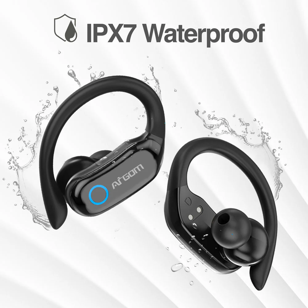Auriculares deportivos TWS con certificación IPX7 Argom SkeiPods E95 negros A00714