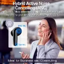 Auriculares estéreo inalámbricos BT con cancelación activa de ruido ANC Argom SkeiPods E21 blancos A00741