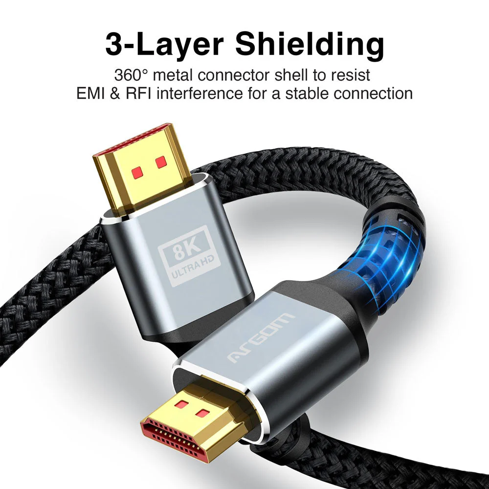 Cable HDMI 8K de ultra alta velocidad x 1,8 metros Argom A00758