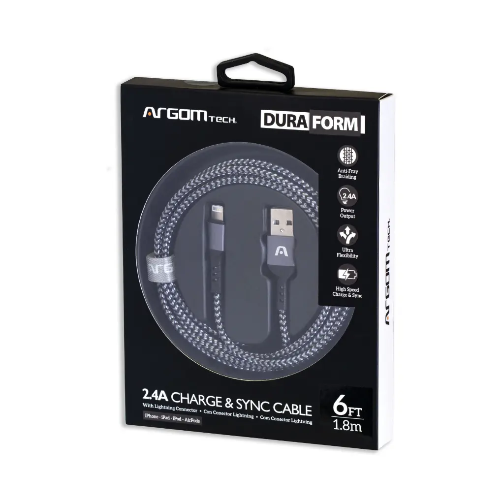 Cable ultrarrápido Tipo C a Tipo C de 240W x 3 metros Argom A00761