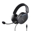 Audifono Diadema Trust Gxt 490 Fayzo Negra Gamer Sonido 7.1 USB con Cancelacion de ruido en microfono compatible con PC, PS4 y PS5