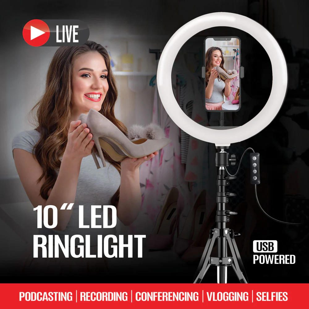 Aro de luz LED 10" con trípode completo Argom Spotlight Pro 9320 A00556
