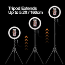 Aro de luz LED 10" con trípode completo Argom Spotlight Pro 9320 A00556