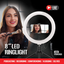 Aro de luz LED 8" con mini trípode Argom Spotlight 9315 A00555