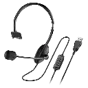 Audifono Diadema Genius HS-100U Para PC USB Negro