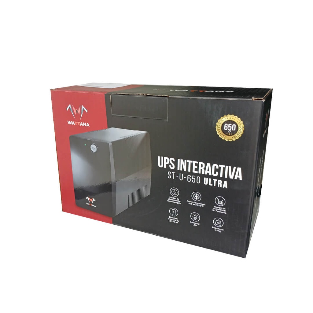 Ups Wattana Interactiva ULTRA 650VA/110VAC