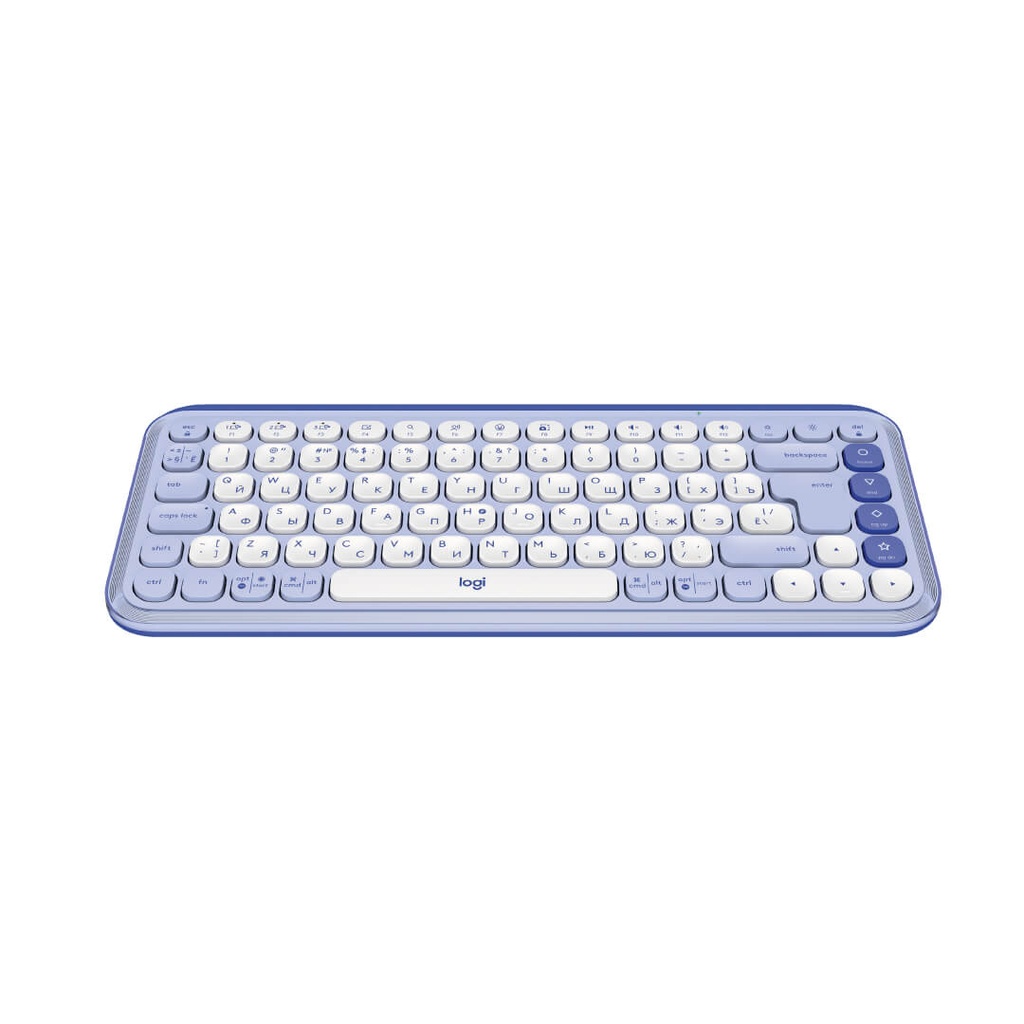 Combo Teclado y Mouse Logitech Pop Icon Bluetooth Lila y blanco crudo