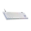 Teclado Gaming Logitech G Pro X TKL/Blanco/Mecánico/Lightspeed US-AMR-403/920-012143