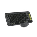Combo Teclado y Mouse Logitech Pop Icon Bluetooth Grafito y verde