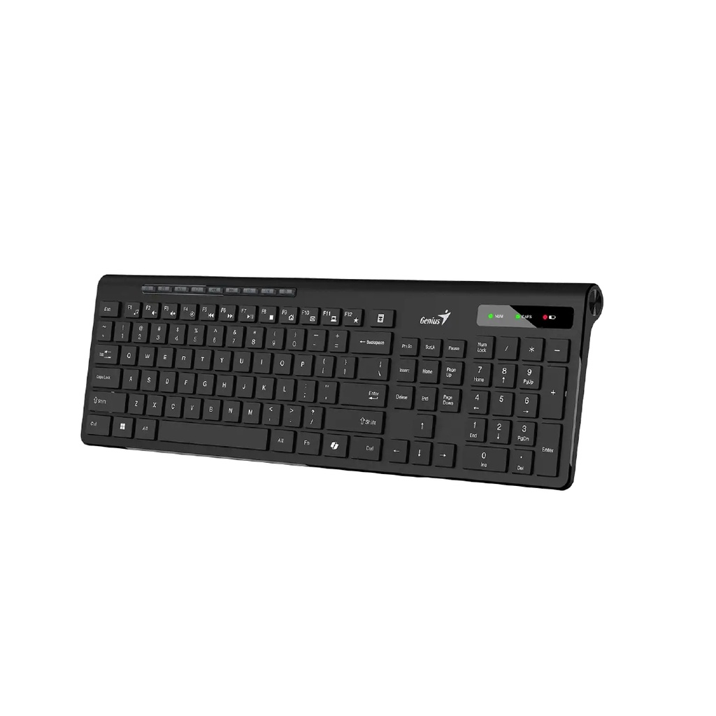 Teclado Genius SlimStar  7230 teclas tipo chocolate ergonómico color negro