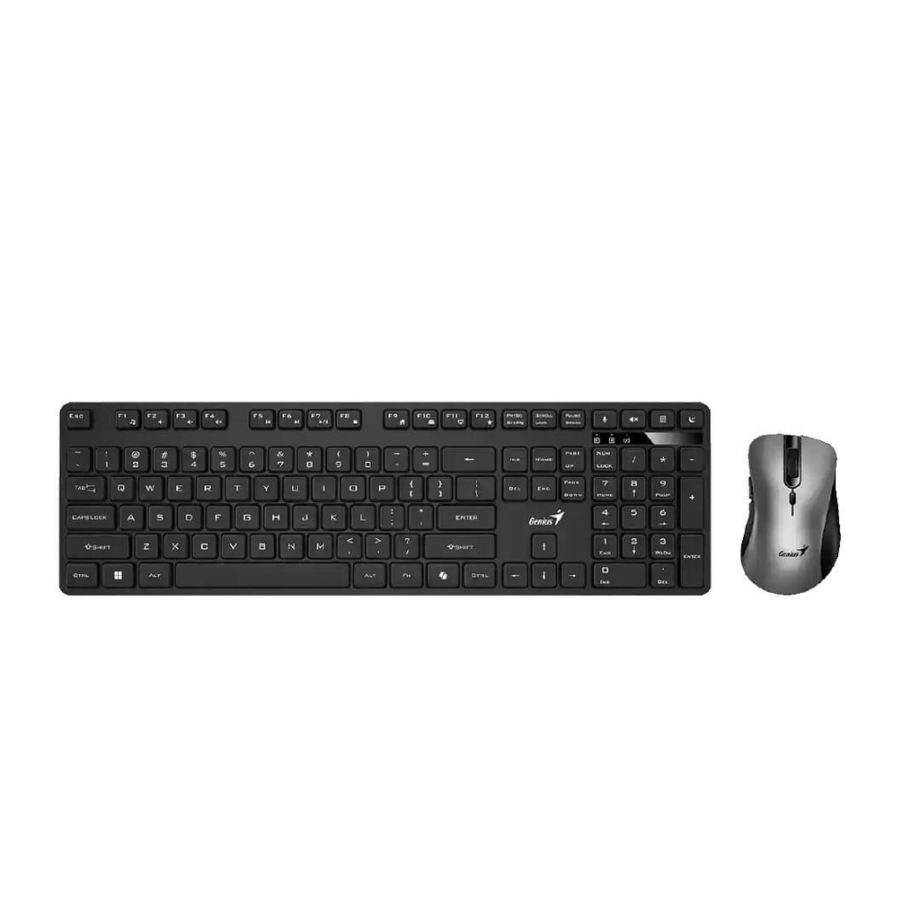 Combo Genius Teclado + Mouse  Inalambrico Silencioso KM-8216S Con Al Copilot