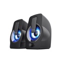 Parlantes Trust Gemi 2.0 Usb 12W Iluminacion LED RGB Negro