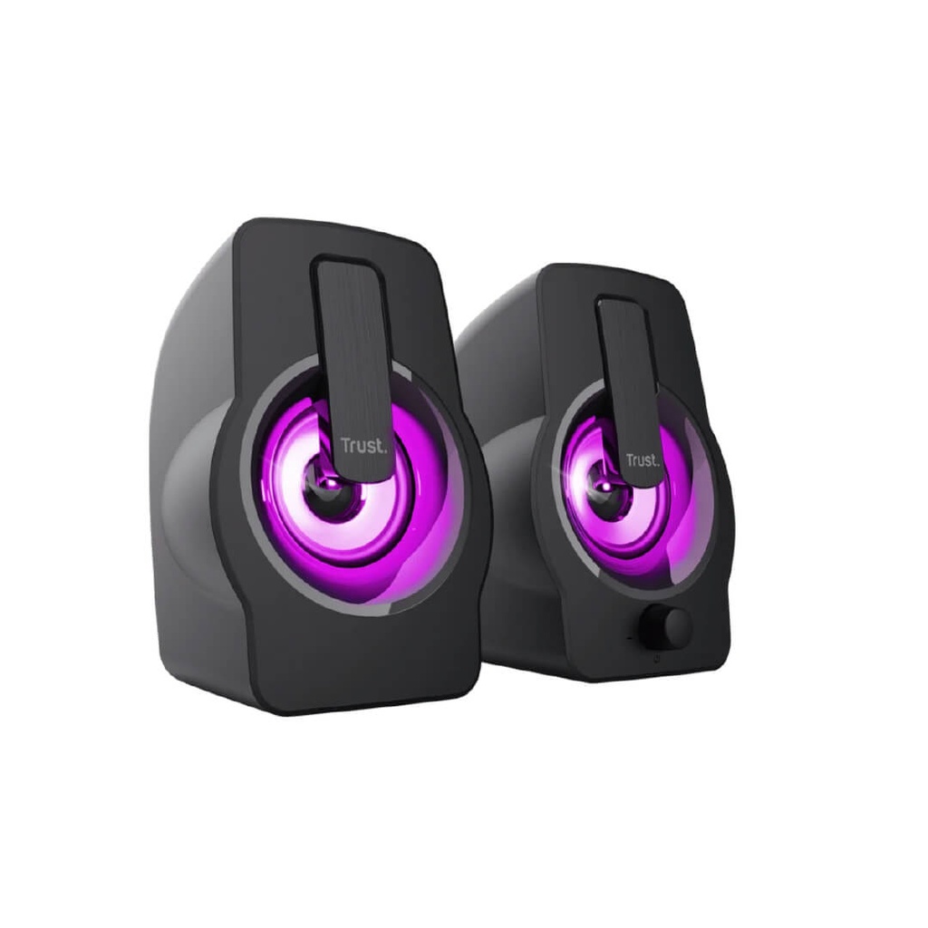 Parlantes Trust Gemi 2.0 Usb 12W Iluminacion LED RGB Negro