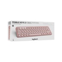 Teclado Logitech Pebble K380S 2 Rosa Bluetooth