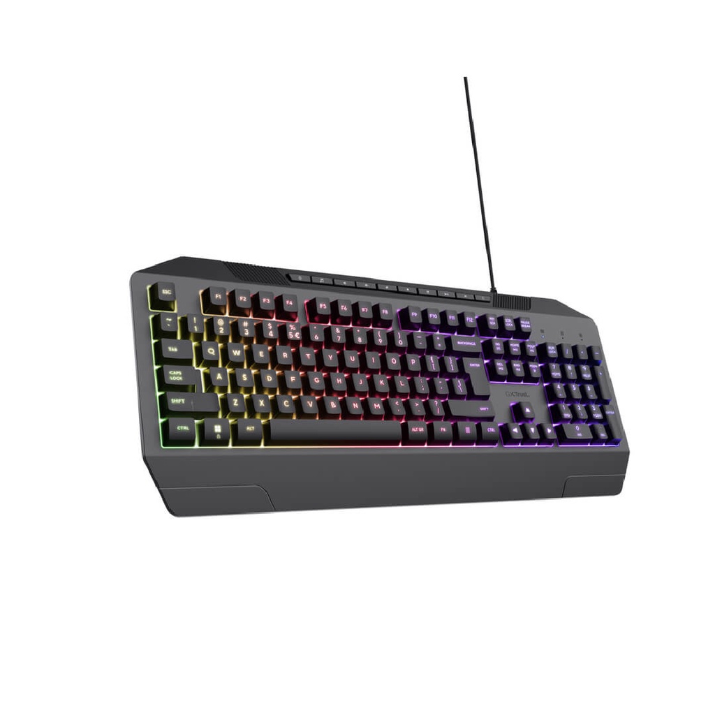 Teclado Trust Gxt 836  Evocx Gamer con Iluminacion Rainbow