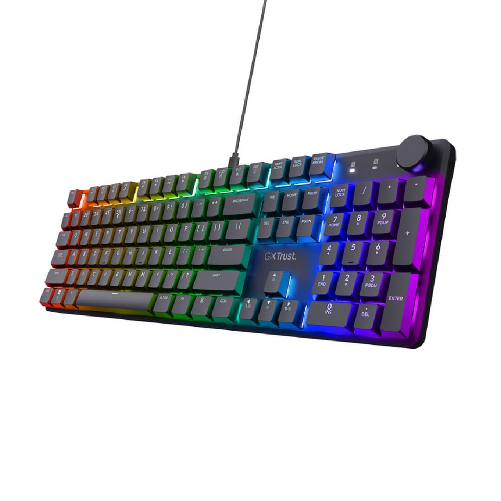 Teclado Gamer trust Gxt 866 Torix Mecanico Negro