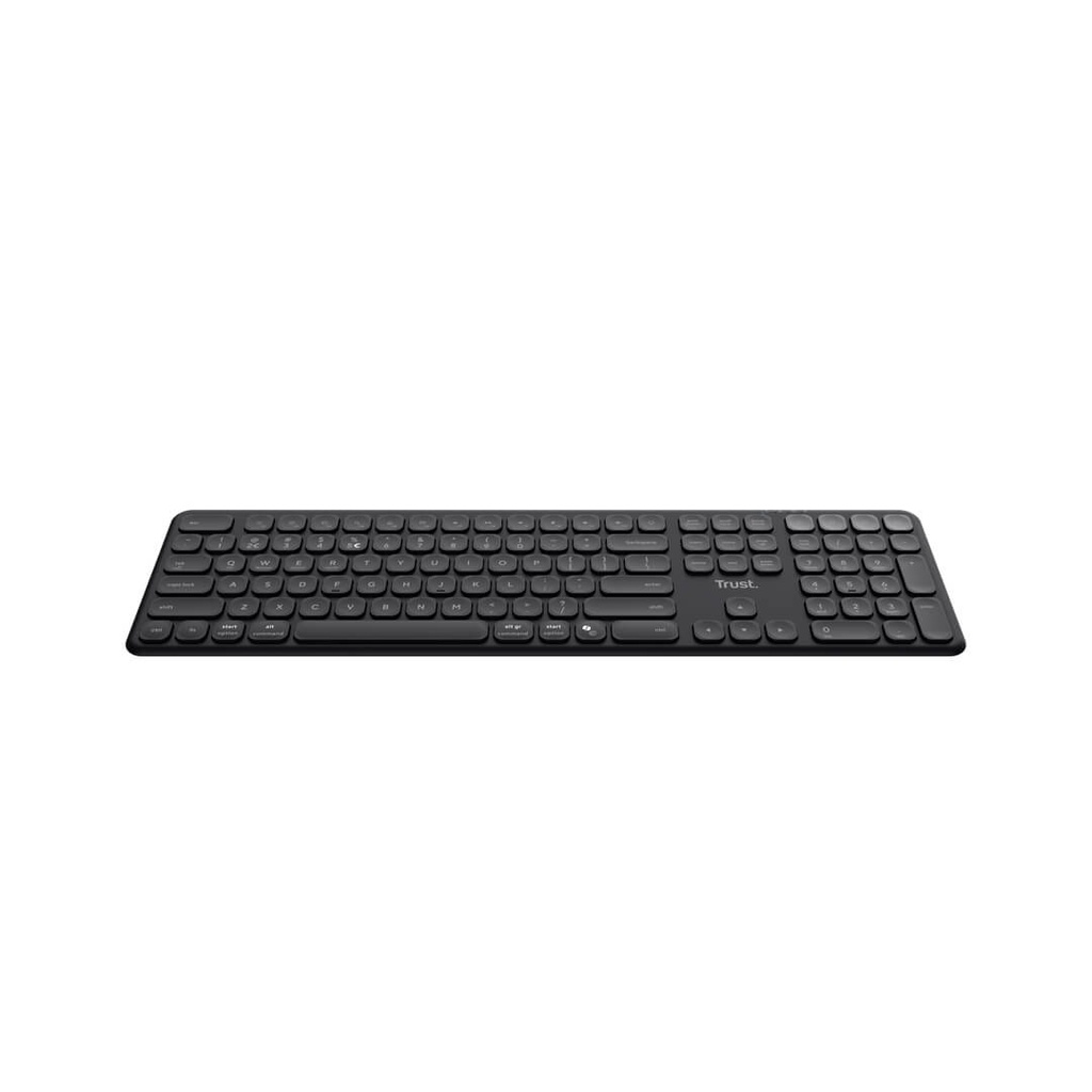 Teclado Trust Vaiya Inalambrico-Bluetooth Negro Recargable 