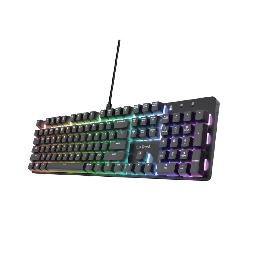 Teclado Gamer trust Gxt 871 Zora Mecanico Negro 