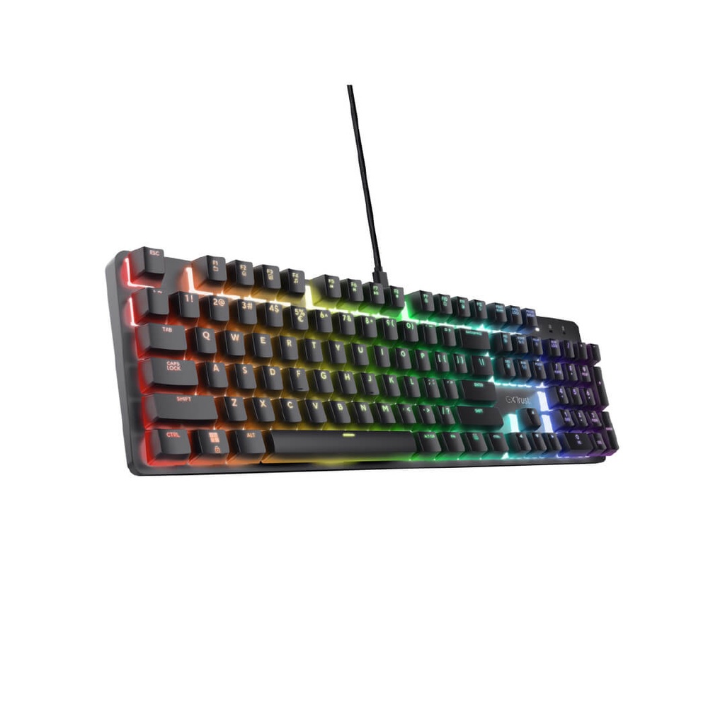 Teclado Gamer trust Gxt 871 Zora Mecanico Negro 