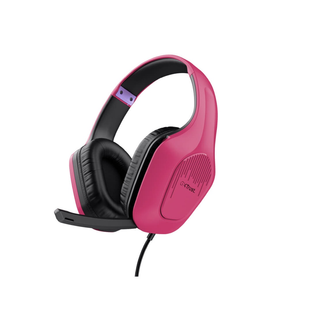 Audifono Diadema Trust Gxt 415p Zirox Rosada Gamer 3,5mm pc Nintendo Switch, Nintendo Switch Lite, PS4, PS5, Xbox Serie S, Xbox Serie X