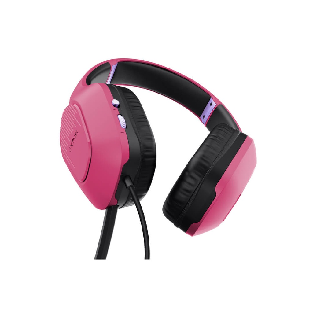 Audifono Diadema Trust Gxt 415p Zirox Rosada Gamer 3,5mm pc Nintendo Switch, Nintendo Switch Lite, PS4, PS5, Xbox Serie S, Xbox Serie X