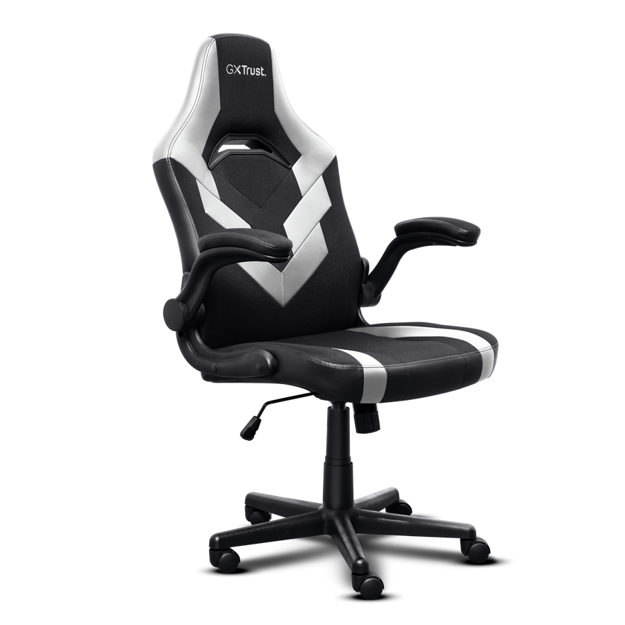 Silla gamer Trust Gxt 703W Riye Negro Blanco
