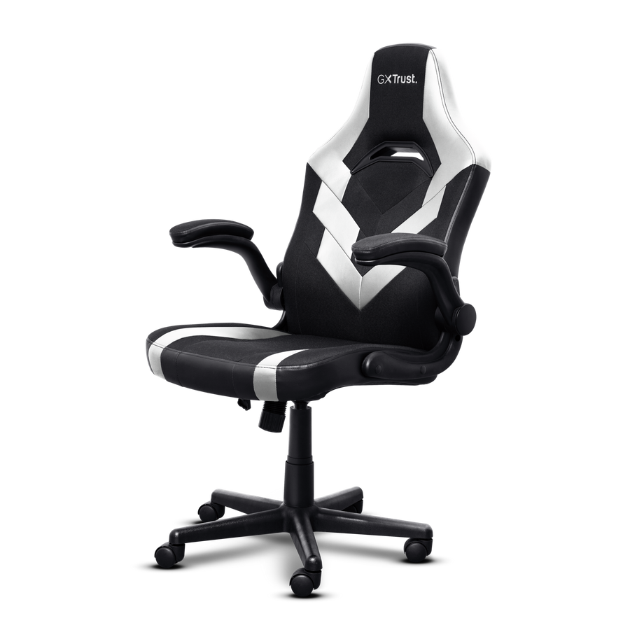 Silla gamer Trust Gxt 703W Riye Negro Blanco