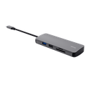 Adaptador Trust Multipuerto Usb - C 8 en 1 (Hdmi, de red, lector de tarjetas, USB-C y USB) 