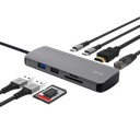 Adaptador Trust Multipuerto Usb - C 8 en 1 (Hdmi, de red, lector de tarjetas, USB-C y USB) 