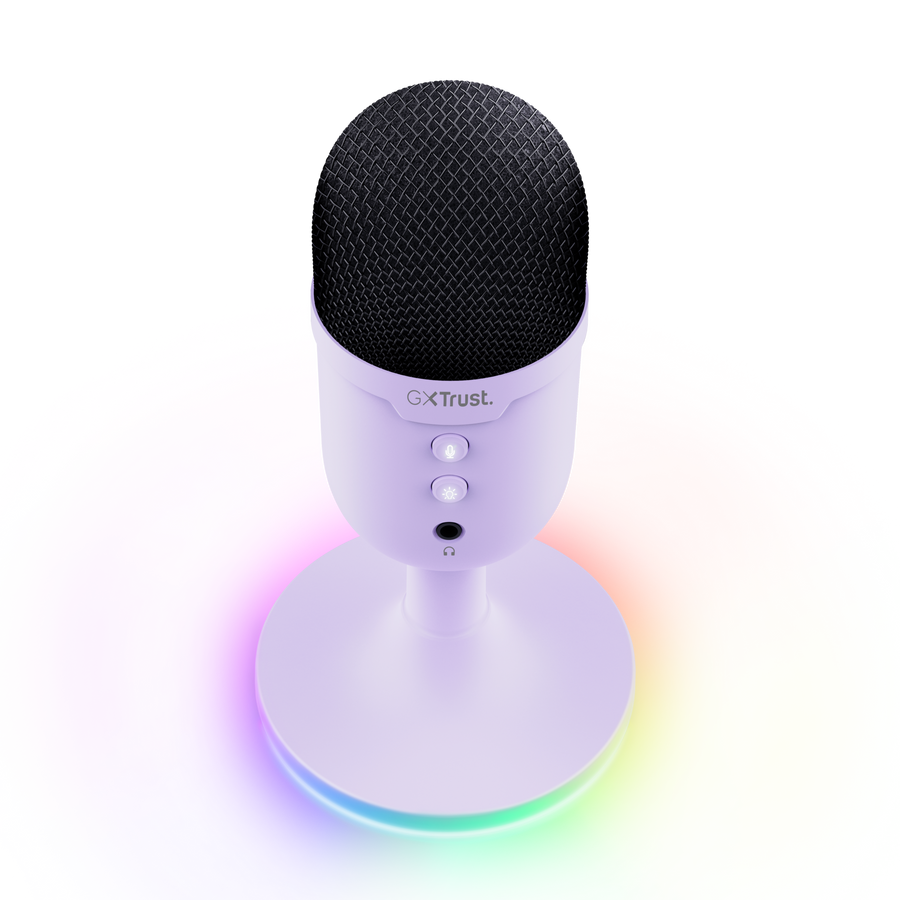 Micrófono Trust Gxt 234 Yunix Streaming Usb Purupura 