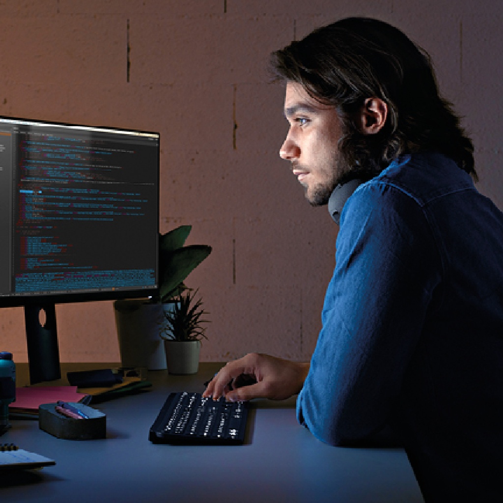 Teclado Logitech Mecanico MX Keys Mechanical Bluetooth-Inalambrico Gris Oscuro