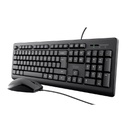 Combo Alambrico Usb Teclado+Mouse Trust Primo con Teclas Silenciosas y Resistente a los Derrames