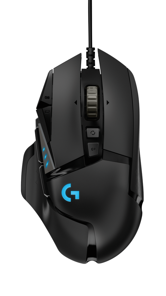Mouse Gaming Logitech G502 Negro/Cable/Hero/RGB/Pesas 910-005469