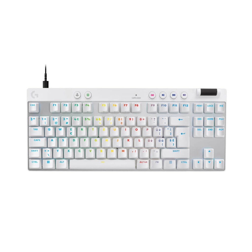 Teclado Gaming Logitech G Pro X TKL/Blanco/Mecánico/Lightspeed US-AMR-403/920-012143