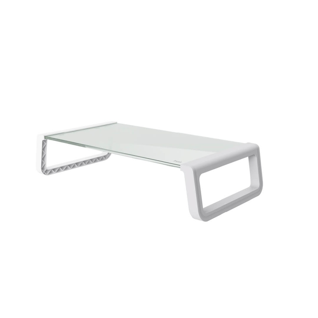 Base Soporte Para Monitor en Cristal Templado Trust Monta Blanco