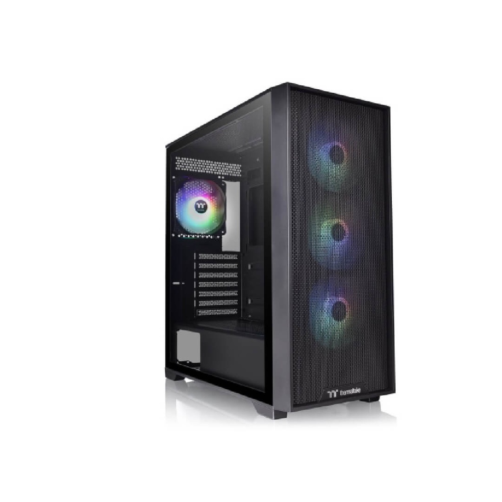 Chasis Thermaltake H390 TG ARGB /BLACK /WIN / SPCC /TEMPERED GLASS *1/120mm ARGB SE Fan *4/PS-TTP-0750NNF A BU -3/ Brown Box