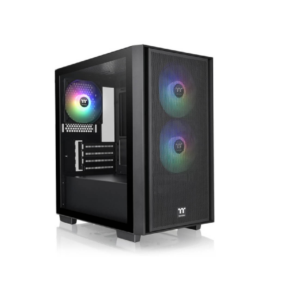 Chasis Thermaltake Versa H16 TG ARGB /Black/Win/SPCC/Tempered Glass*1/120mm  ARGB SE Fan*3/PS-TTP-0650NNFABU-3 /Brown Box