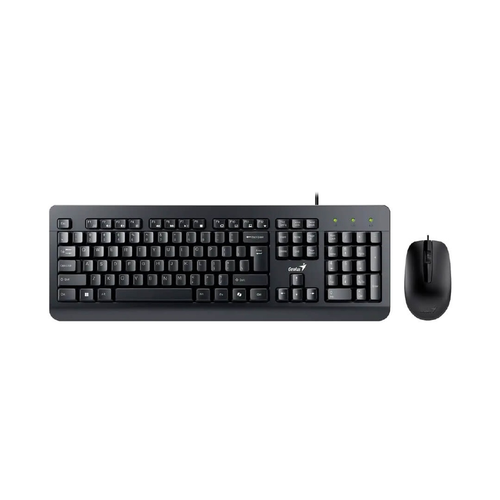 Combo Genius Teclado + Mouse KM-160 Negro Alambrico