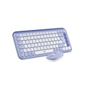 Combo Teclado y Mouse Logitech Pop Icon Bluetooth Lila y blanco crudo