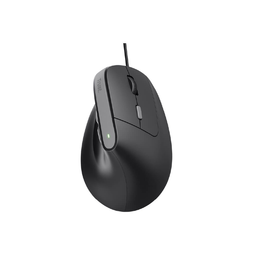 Mouse Trust Bayo II Alámbrico Diseño Vertical Negro