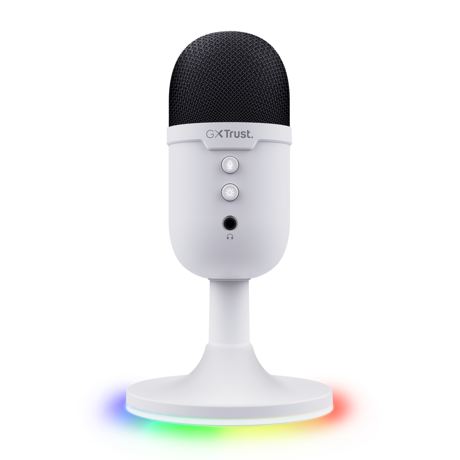 Micrófono Trust Gxt 234 Yunix Streaming Usb Blanco 