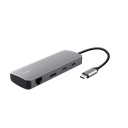 Adaptador Trust Multipuerto Usb - C 8 en 1 (Hdmi, de red, lector de tarjetas, USB-C y USB) 