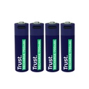 Baterías Recargables tipo C Trust 4 pilas - AA