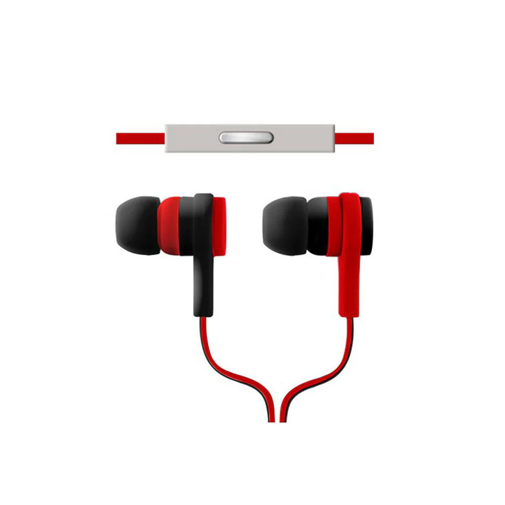 Auriculares rojos 3,5mm con cable plano Argom Ultimate Sound Effects A00039