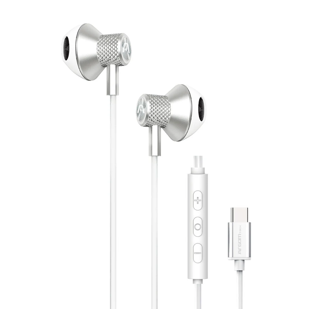 Auriculares magnéticos blancos USB-C Argom Ultimate Sound Aura A00700