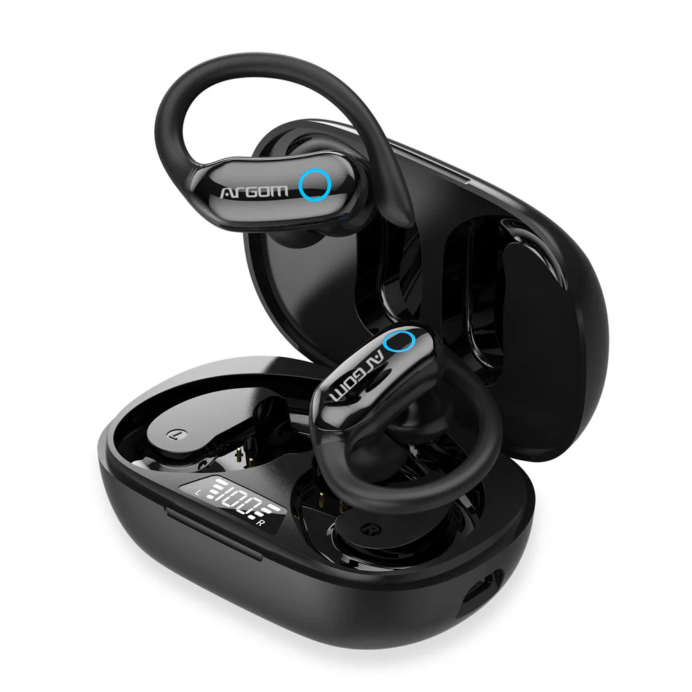 Auriculares deportivos TWS con certificación IPX7 Argom SkeiPods E95 negros A00714